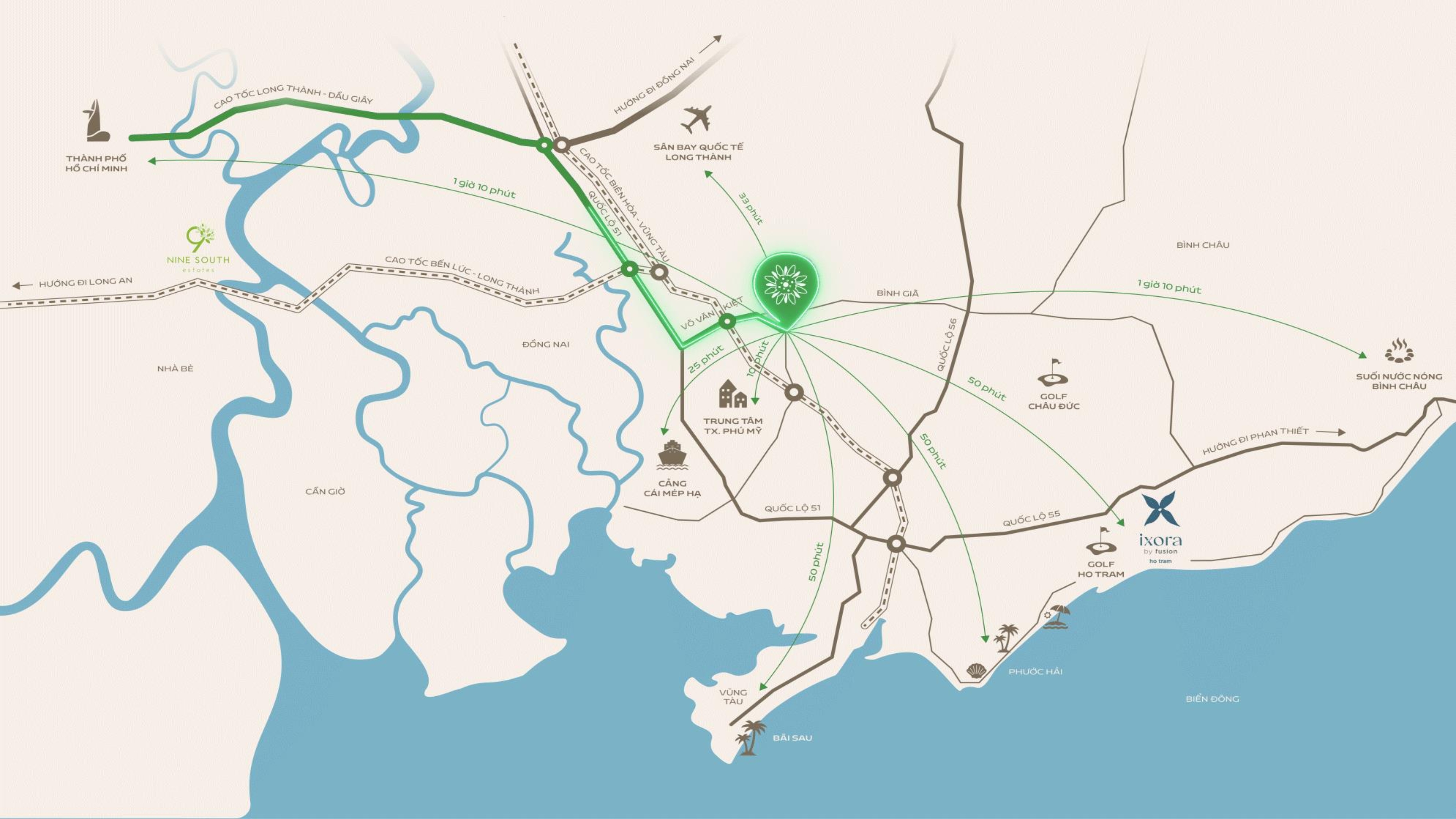 Vị trí Salacia Villas Phú Mỹ